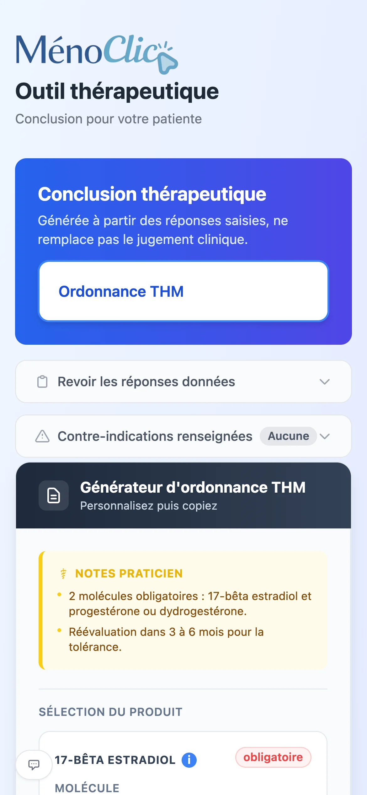 Écran 8 de MenoClic