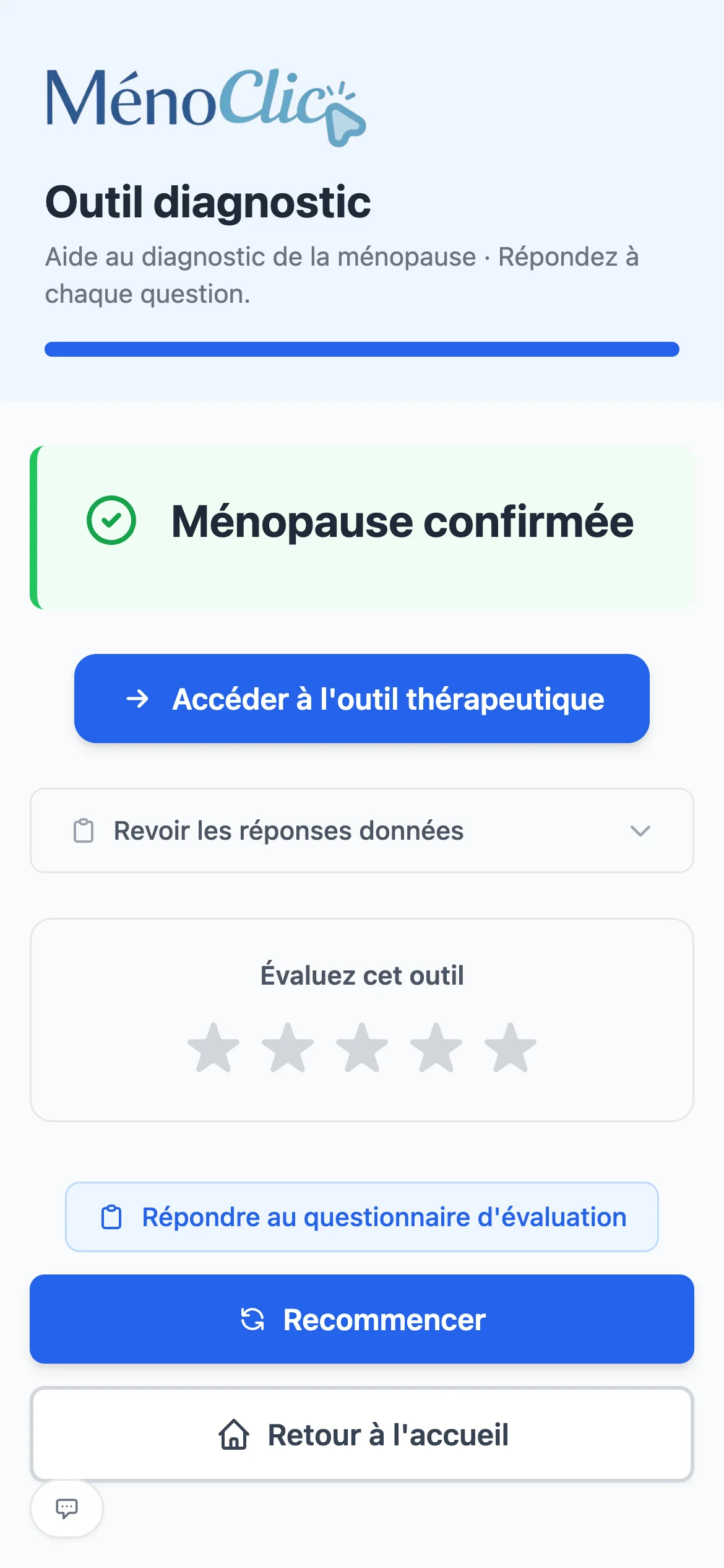 Écran 6 de MenoClic